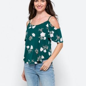 Kaileigh Valette Back Detail Cold Shoulder Knot Top